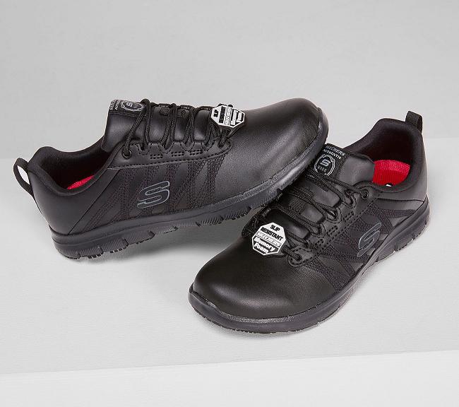 Zapatos de Trabajo Skechers Mujer - Ghenter Negro VTCAS7153